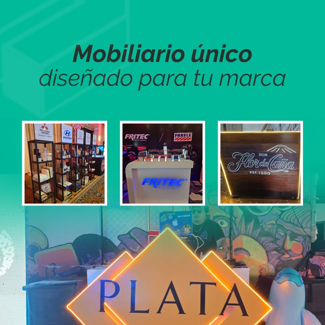 Mobiliario personalizado diseñado para marcas
